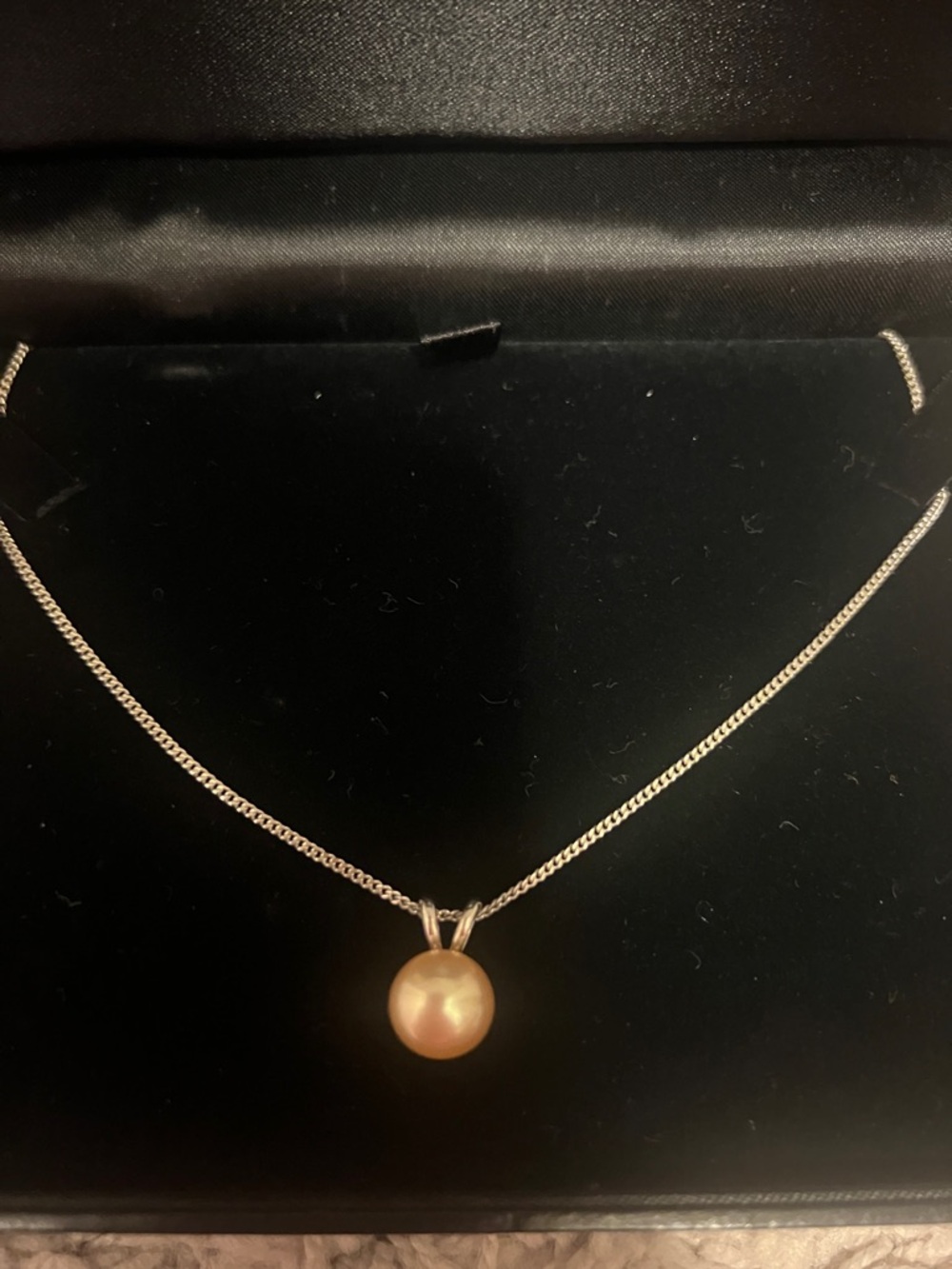 Genuine large golden Pearl necklace